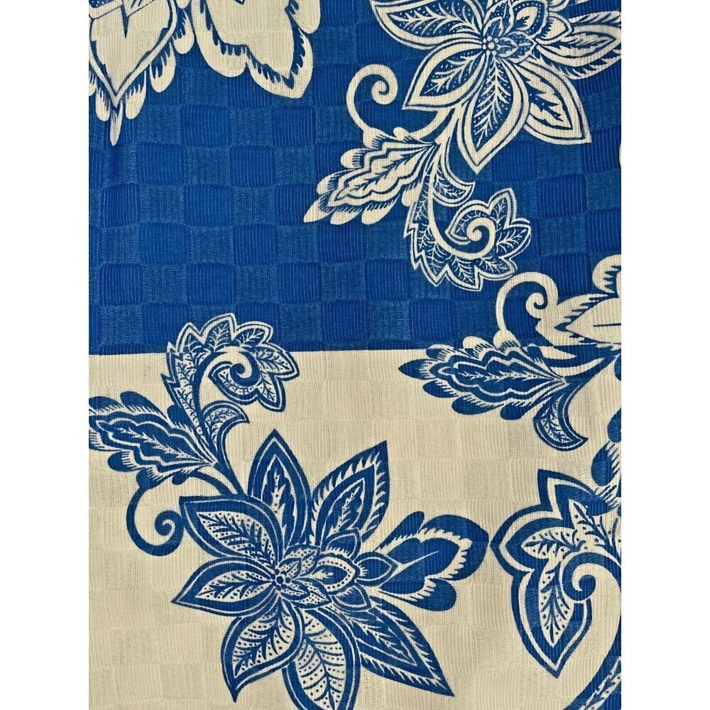 Taylor Floral Cap Sleeve Sheath Dress with Pockets Blue White Size 10 - Picture 8 of 8